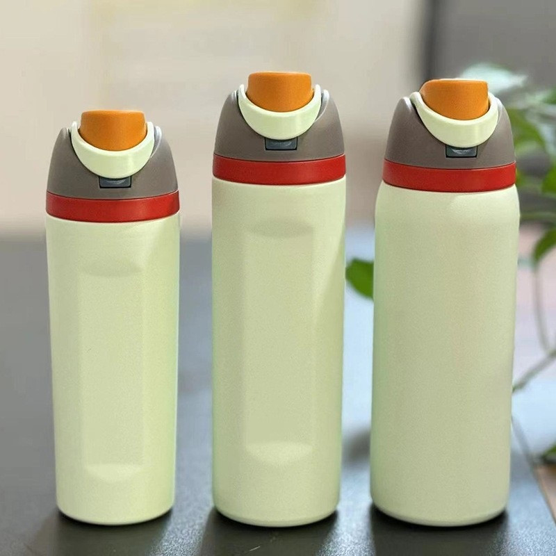 32oz Tumbler Stainless Steel sport Bottle milky white