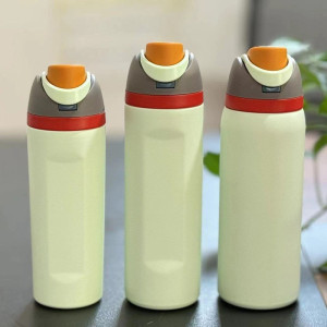 32oz Tumbler Stainless Steel sport Bottle milky white