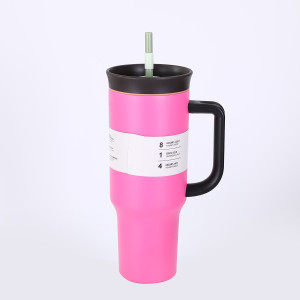 40oz Tumbler Stainless Steel Thermos Bottle rose red