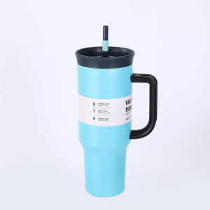 40oz Tumbler Stainless Steel Thermos Bottle sky blue