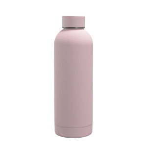 304 stainless steel small mouth bottle gemstone light pink 350ml