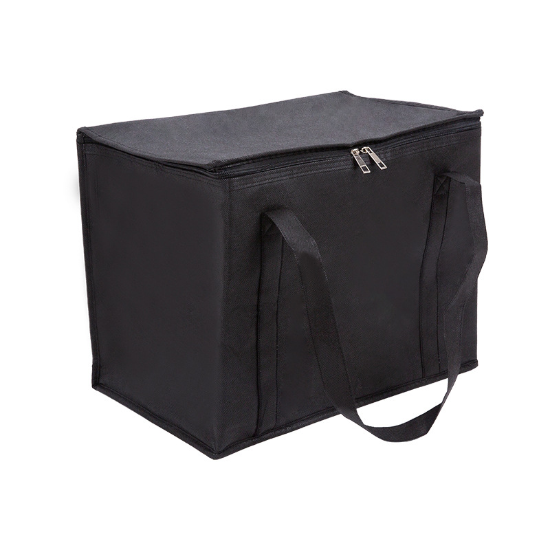 Non-Woven Foil-Lined Insulated Bag, Keep Food Hot or Cold for Hours - Portable Thermal Cooler for Grocery, Takeaway & Outdoor Events